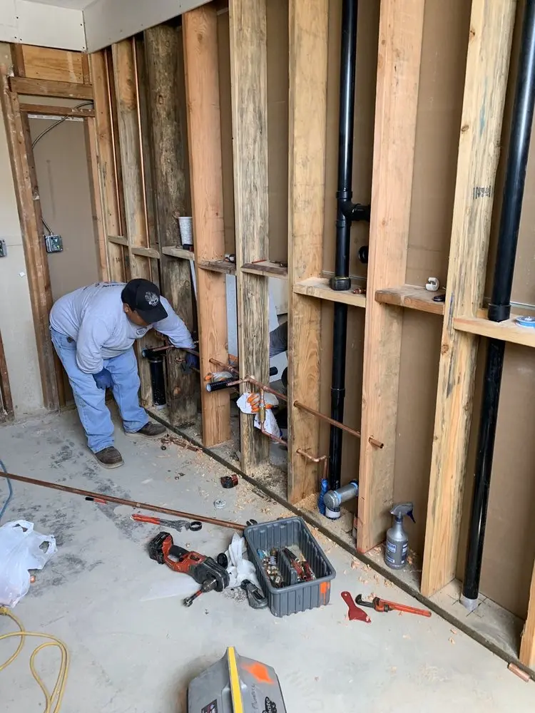 Commercial rough-in plumbing for Gas Line Repair in Saxony Manor